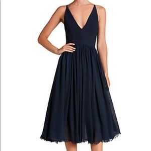 Dress the Population - Alicia Chiffon Fit and Flare Midi Dress
